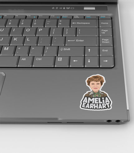 Laptop stickers, Amelia Earheart