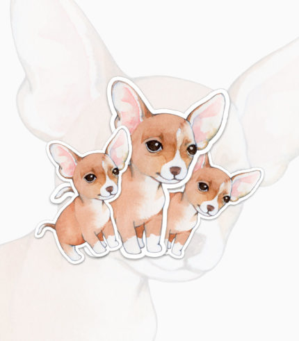 Chihuahua puppies stickers