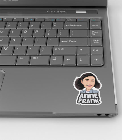 Laptop stickers, Anne Frank