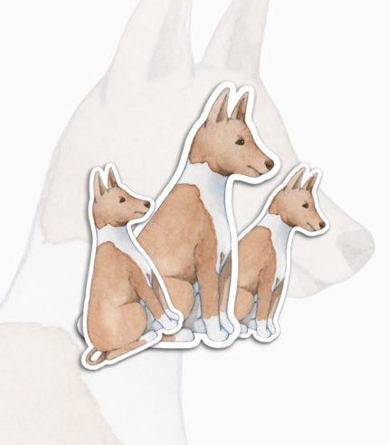 Basenji puppies stickers