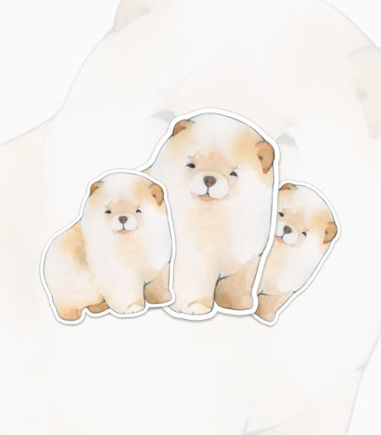 Chow chow puppies stickers