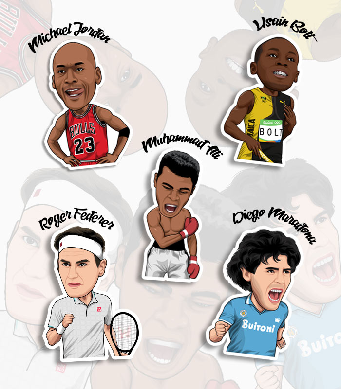 Greatest Athletes Of All Time Stickers