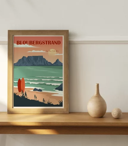 Bloubergstrand beach poster