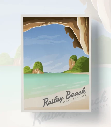 Railay beach, Krabi thailand prints