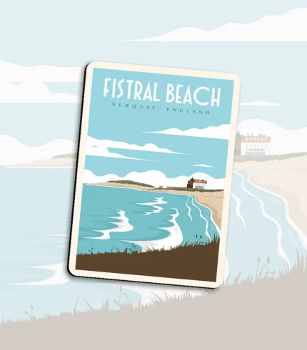 Fistral beach fridge magnet